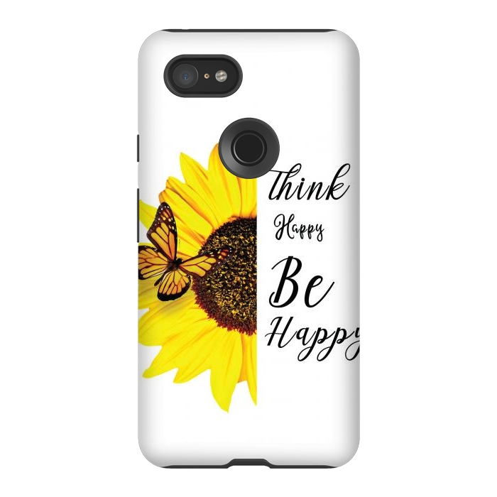 Pixel 3XL StrongFit sunflower butterfly by haroulita