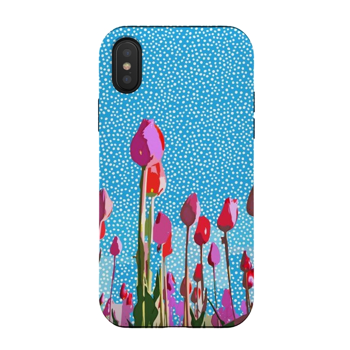 iPhone Xs / X StrongFit Tiptoe through the tulips with me by Uma Prabhakar Gokhale