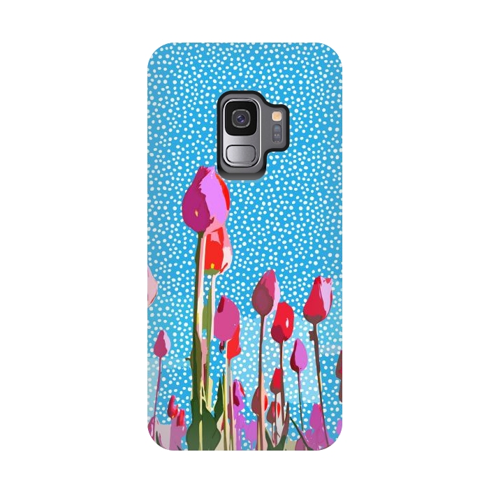 Galaxy S9 StrongFit Tiptoe through the tulips with me by Uma Prabhakar Gokhale