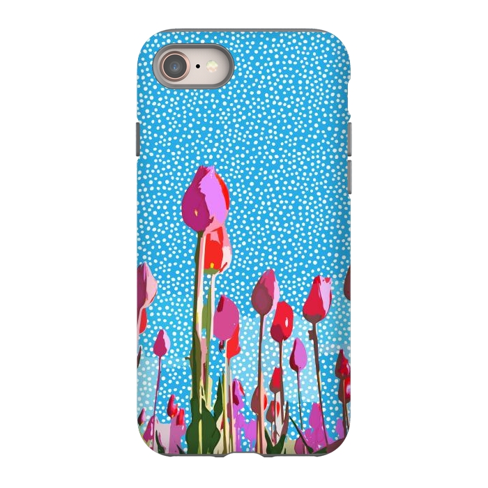 iPhone 8 StrongFit Tiptoe through the tulips with me by Uma Prabhakar Gokhale