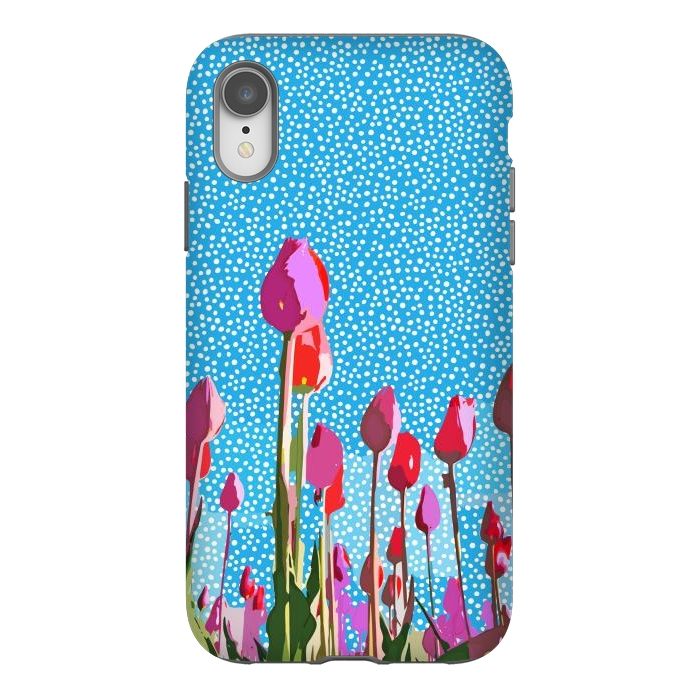 iPhone Xr StrongFit Tiptoe through the tulips with me by Uma Prabhakar Gokhale