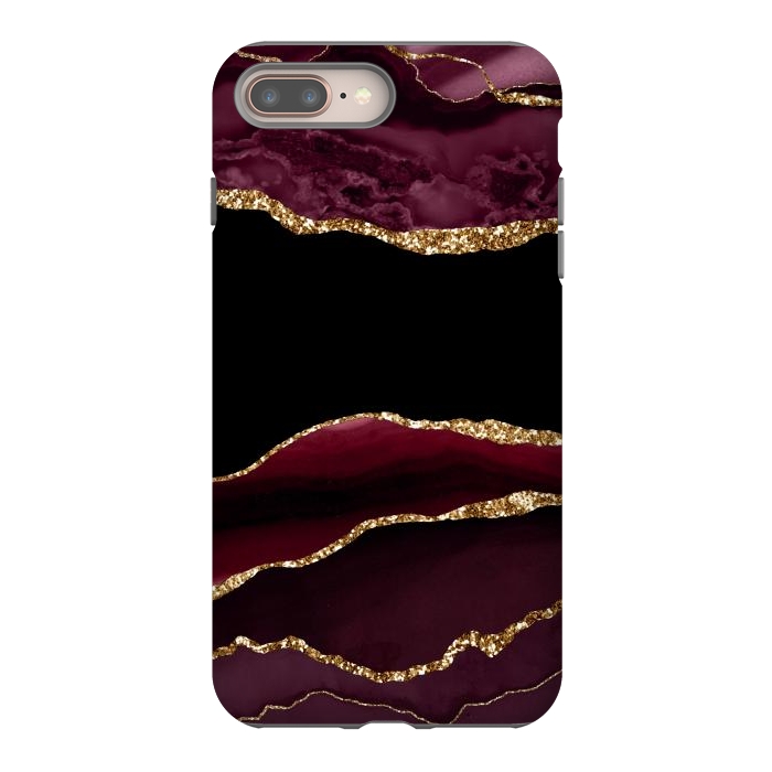 iPhone 7 plus StrongFit burgundy agate marble by haroulita