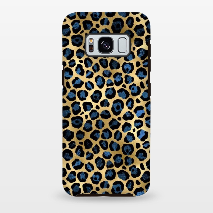 Galaxy S8 plus StrongFit blue leopard print by haroulita
