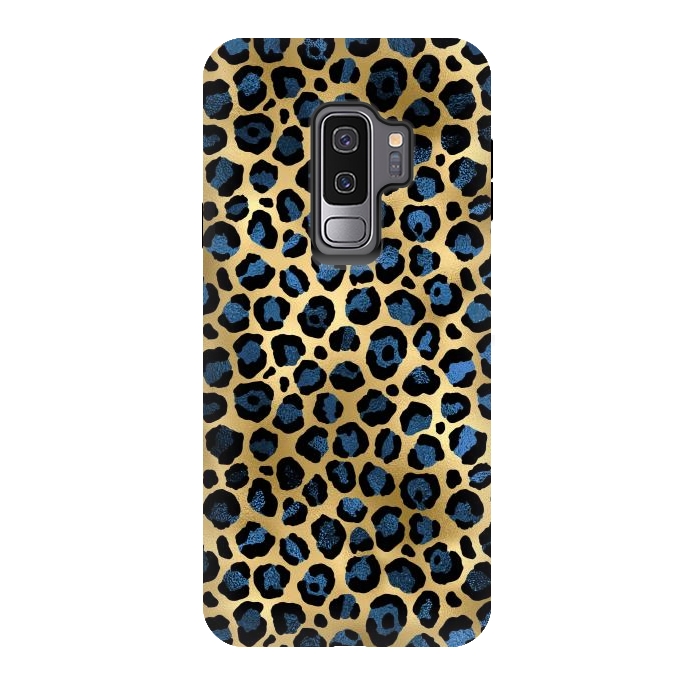 Galaxy S9 plus StrongFit blue leopard print by haroulita