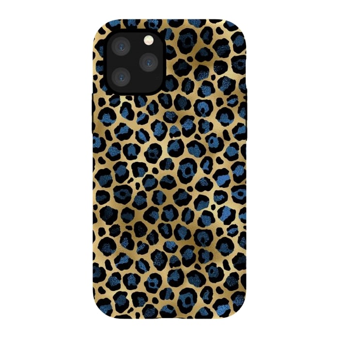 iPhone 11 Pro StrongFit blue leopard print by haroulita