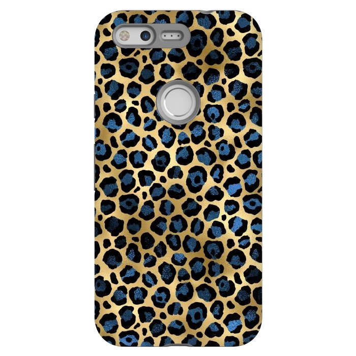 Pixel StrongFit blue leopard print by haroulita