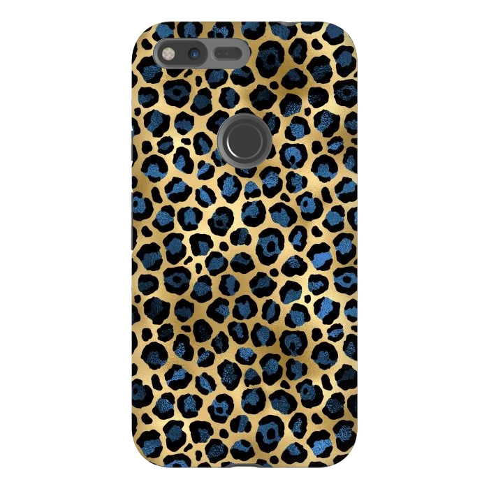 Pixel XL StrongFit blue leopard print by haroulita