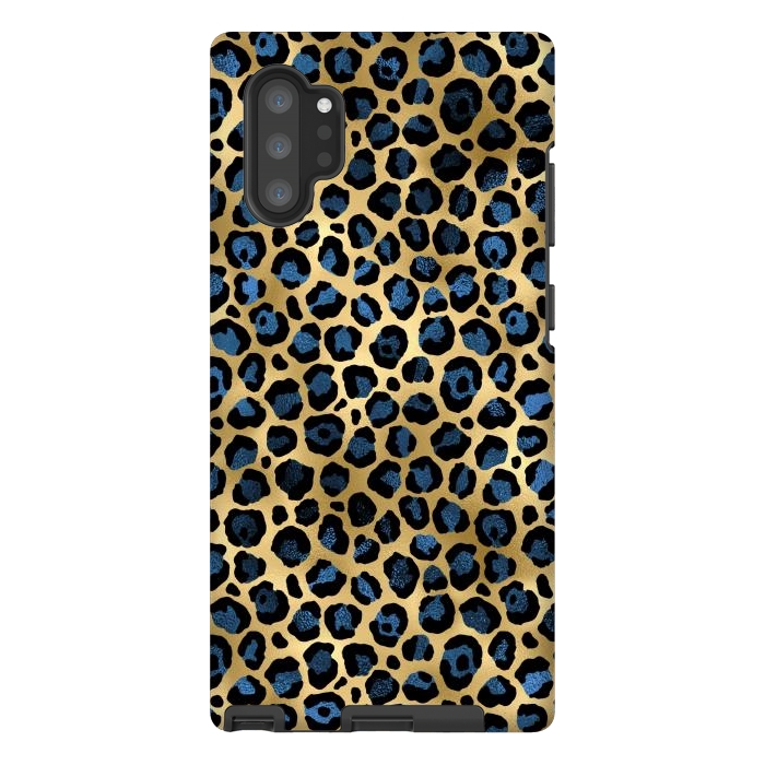 Galaxy Note 10 plus StrongFit blue leopard print by haroulita