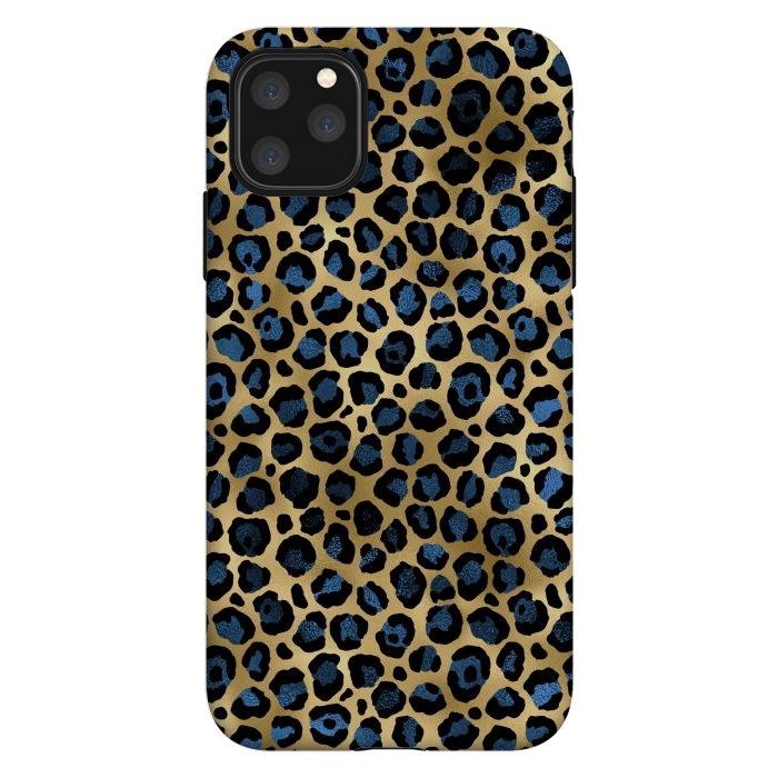 iPhone 11 Pro Max StrongFit blue leopard print by haroulita