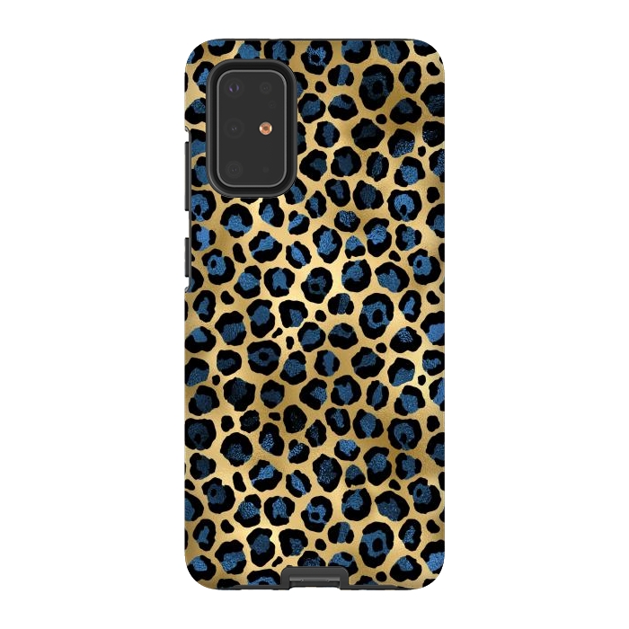 Galaxy S20 Plus StrongFit blue leopard print by haroulita