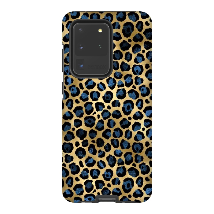 Galaxy S20 Ultra StrongFit blue leopard print by haroulita