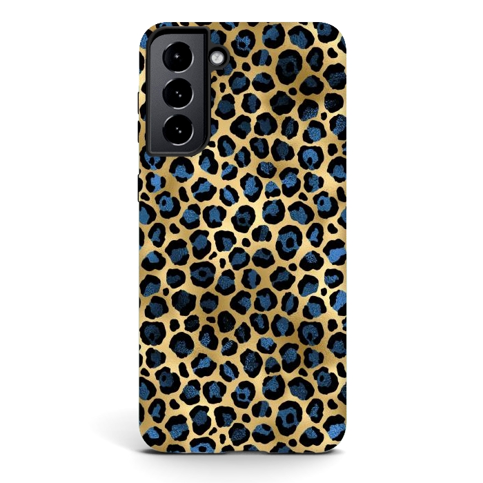 Galaxy S21 StrongFit blue leopard print by haroulita