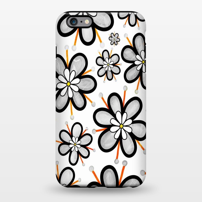 iPhone 6/6s plus StrongFit gray flowers  by haroulita