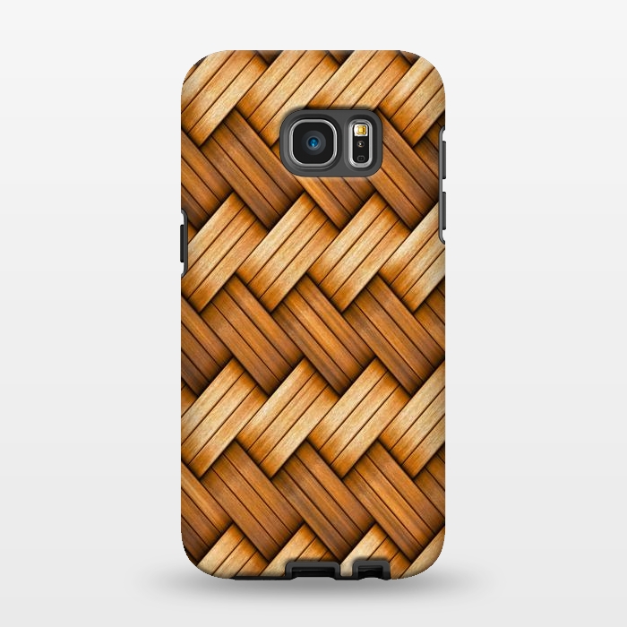 Galaxy S7 EDGE StrongFit brown texture art by haroulita
