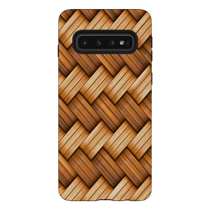 Galaxy S10 StrongFit brown texture art by haroulita