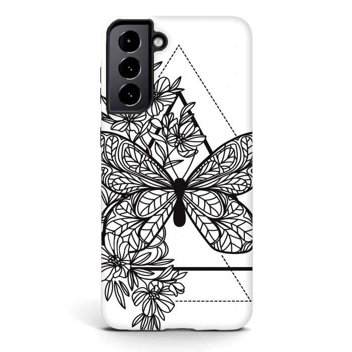 Galaxy S21 StrongFit bw butterfly by haroulita