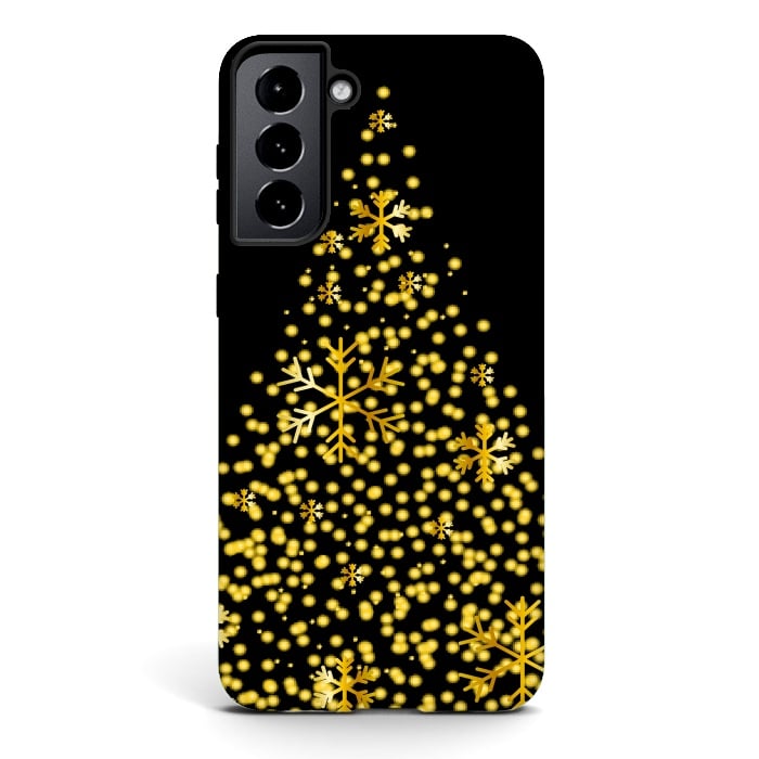 Galaxy S21 StrongFit golden christmas tree by haroulita
