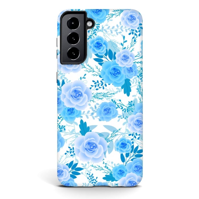 Galaxy S21 StrongFit Blue roses by Jms