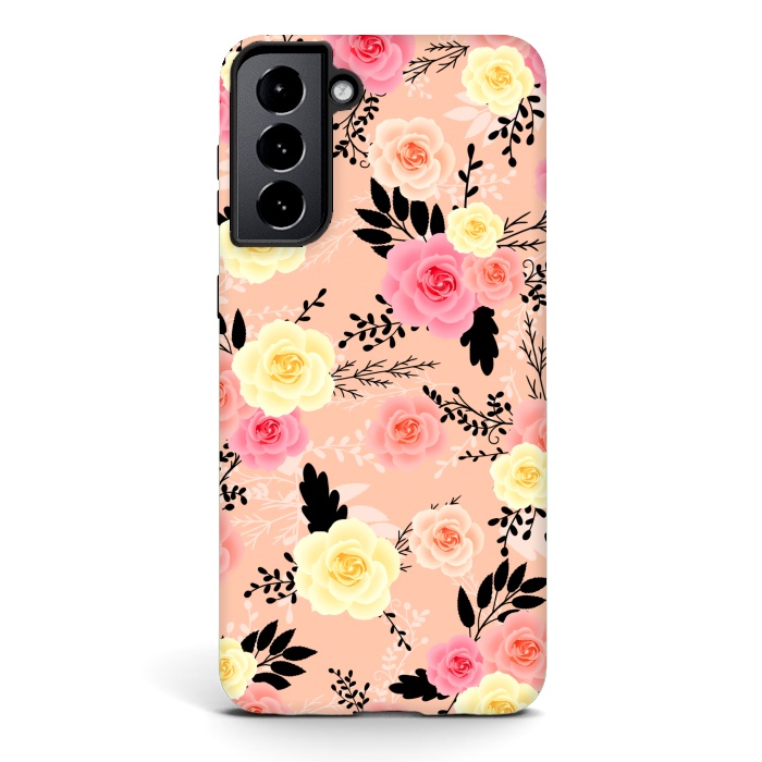 Galaxy S21 StrongFit Roses pattern by Jms