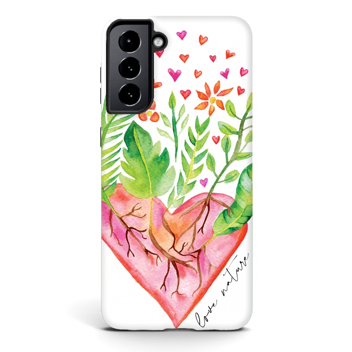 Galaxy S21 plus StrongFit Love Nature by Pom Graphic Design