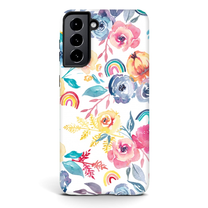 Galaxy S21 plus StrongFit Roses and Rainbows by gingerlique