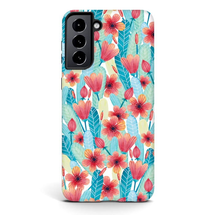 Galaxy S21 StrongFit Delightful Daisies by gingerlique