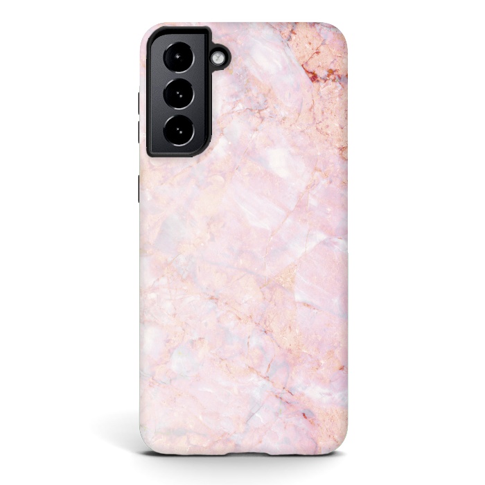 Galaxy S21 StrongFit Pastel pink elegant marble by Oana 
