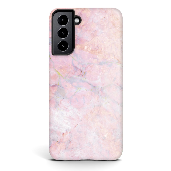 Galaxy S21 StrongFit Soft pink marble by Oana 