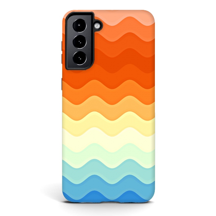Galaxy S21 StrongFit Color Waves by Creativeaxle