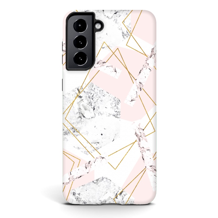 Galaxy S21 StrongFit Marble and abstract frames by Julia Badeeva