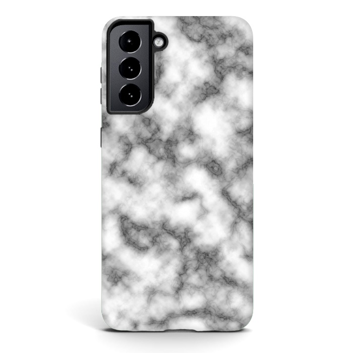 Galaxy S21 StrongFit Black and White Marble Texture by Julie Erin Designs