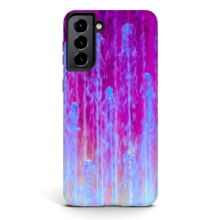 Galaxy S21 StrongFit Pink blue abstract  by Winston