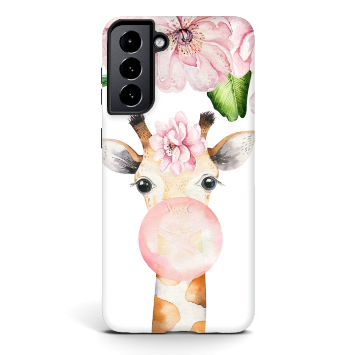 Galaxy S21 StrongFit Flower Giraffe With Chewing gum by  Utart