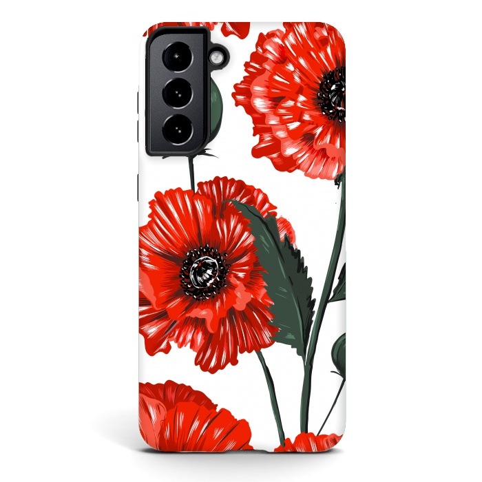 Galaxy S21 StrongFit red poppy by haroulita