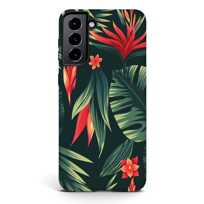 Galaxy S21 plus StrongFit tropical blossom by haroulita