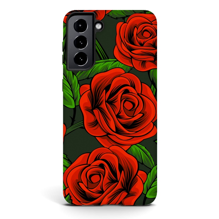 Galaxy S21 StrongFit red roses by haroulita