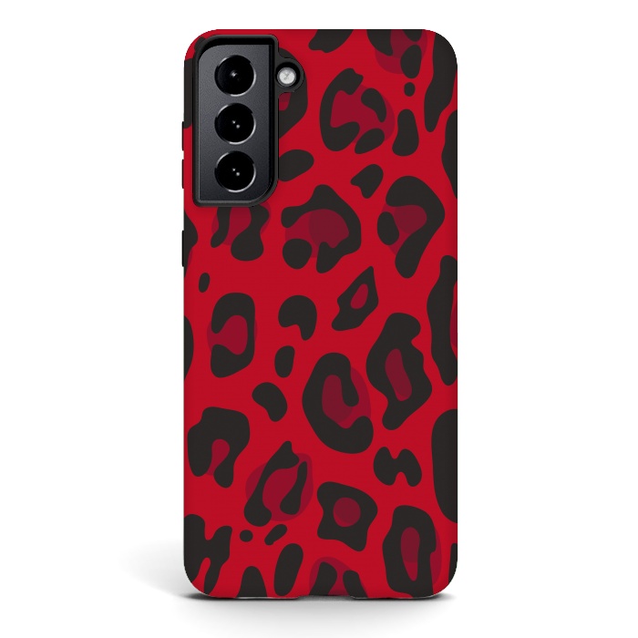 Galaxy S21 plus StrongFit red animal print by haroulita