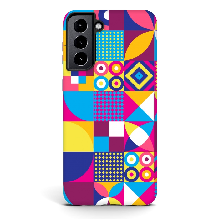 Galaxy S21 StrongFit multi colour abstract pattern 3  by MALLIKA