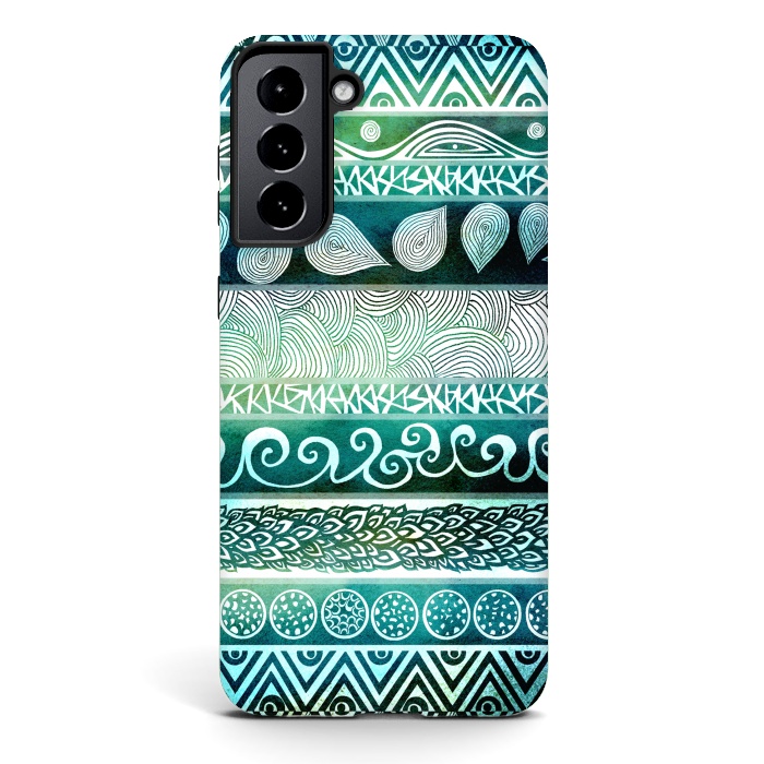Galaxy S21 StrongFit Dreamy Tribal II by Pom Graphic Design