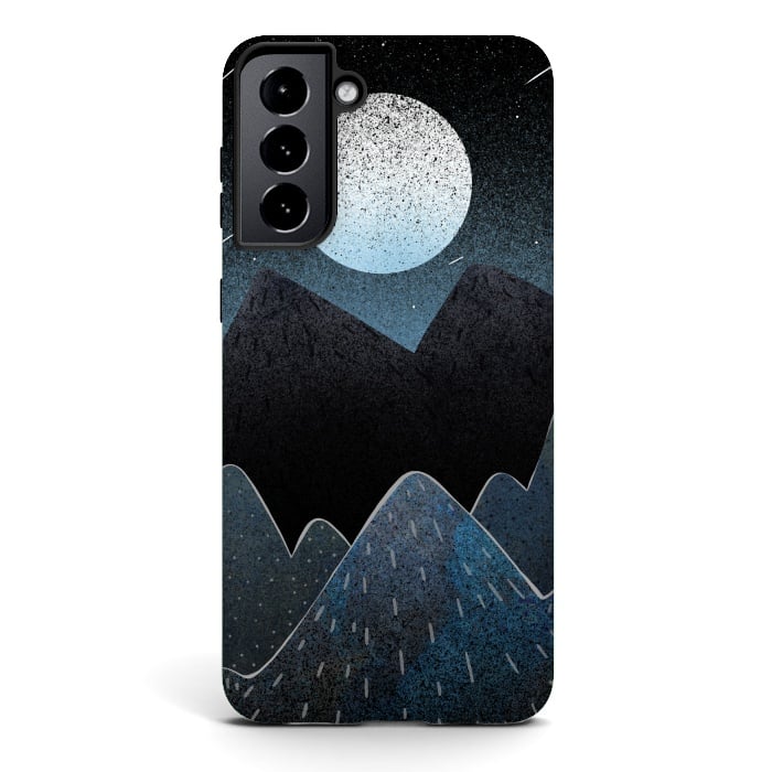 Galaxy S21 StrongFit Midnight blues by Steve Wade (Swade)