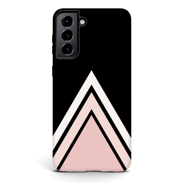 Galaxy S21 StrongFit Pink triangles by Jms