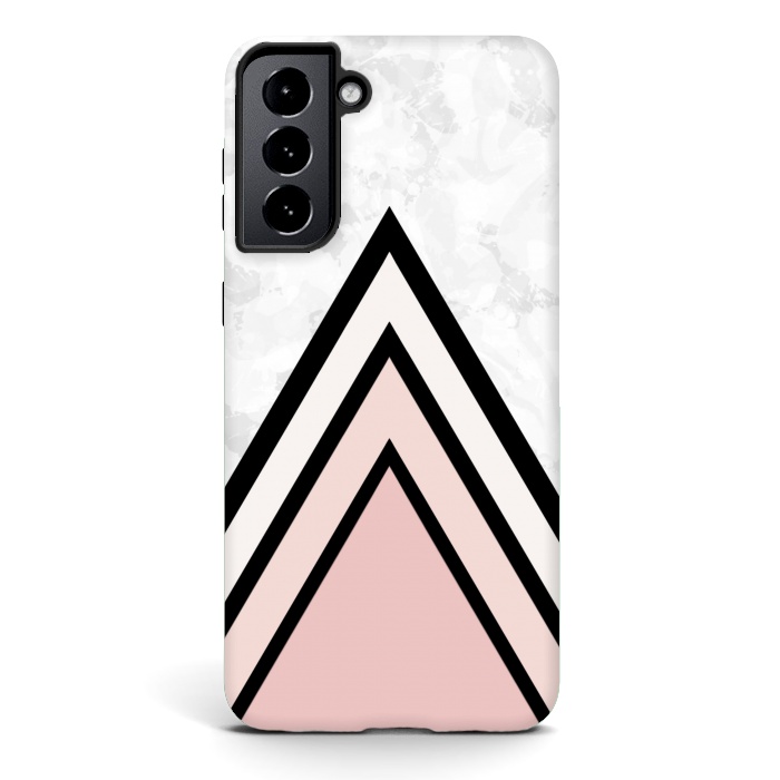Galaxy S21 plus StrongFit Black pink triangles by Jms