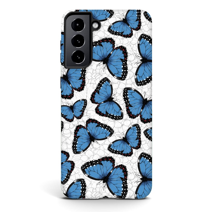 Galaxy S21 plus StrongFit Blue morpho butterflies by Katerina Kirilova