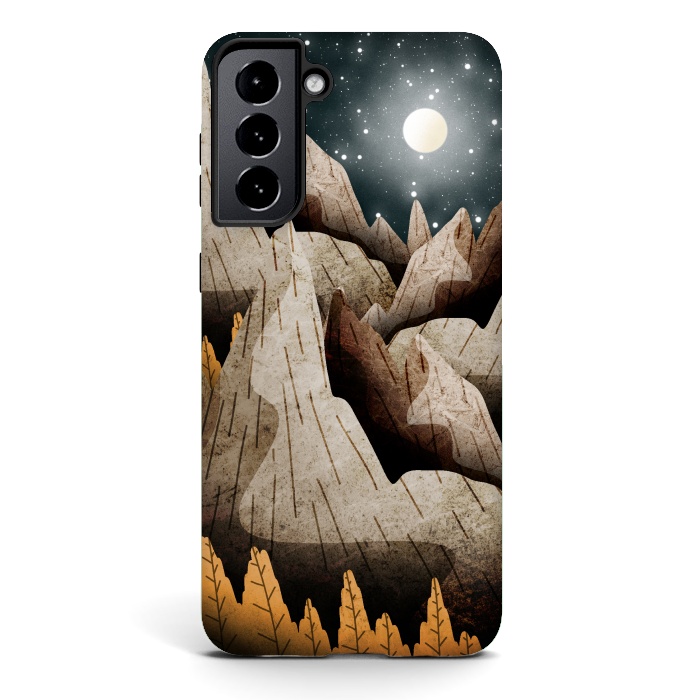 Galaxy S21 StrongFit Mountainous mountain and peaks by Steve Wade (Swade)