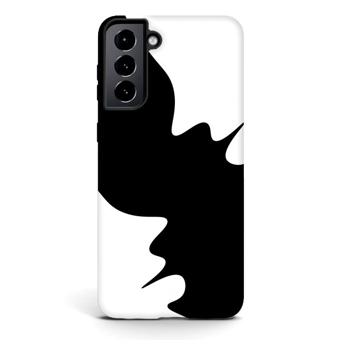 Galaxy S21 StrongFit Black and White Minimal Art-I by Creativeaxle