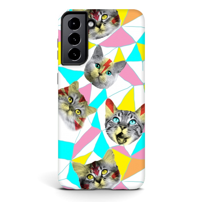 Galaxy S21 plus StrongFit Cats Band by Ali Gulec