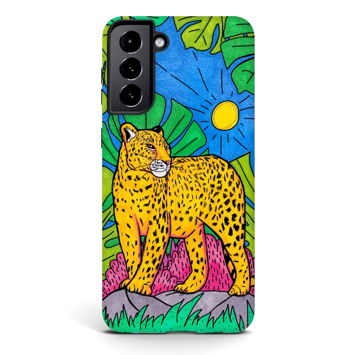 Galaxy S21 StrongFit Jungle leopard by Steve Wade (Swade)