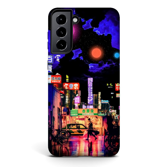 Galaxy S21 plus StrongFit Neon streets by Steve Wade (Swade)