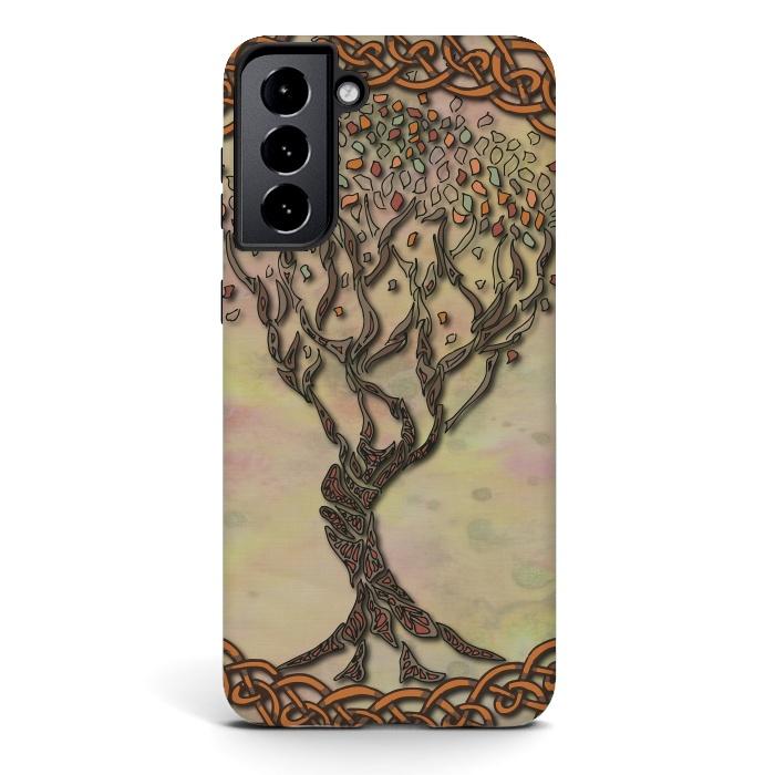 Galaxy S21 StrongFit Celtic Tree of Life II by Lotti Brown