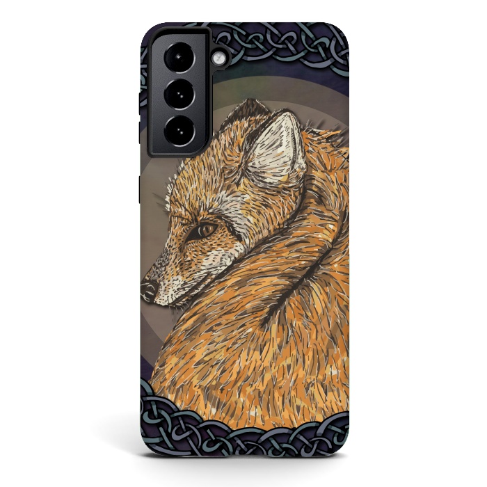Galaxy S21 plus StrongFit Celtic Fox by Lotti Brown